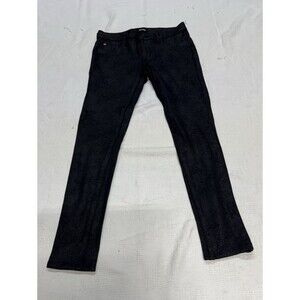 Hudson Black Crackle Nico Midrise Super Skinny Pants Size 24